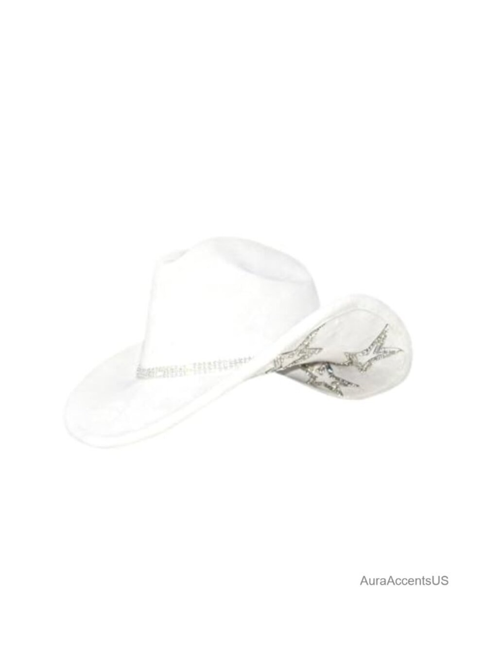 Rhinestone Cowboy Hat Wide Brim Bling Cowgirl Hat Polyester Adjustable
